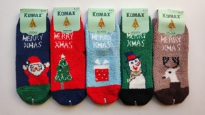 Новогодние носки детские зимние S.123-2 5-12 лет