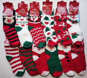 Новогодние зимние носки женские Л 555-1